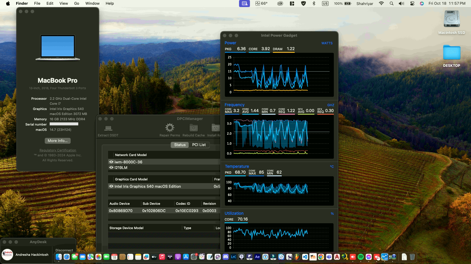 Success Hackintosh macOS Sonoma 14.7 Build 23H124 in Dell Latitude E7470
